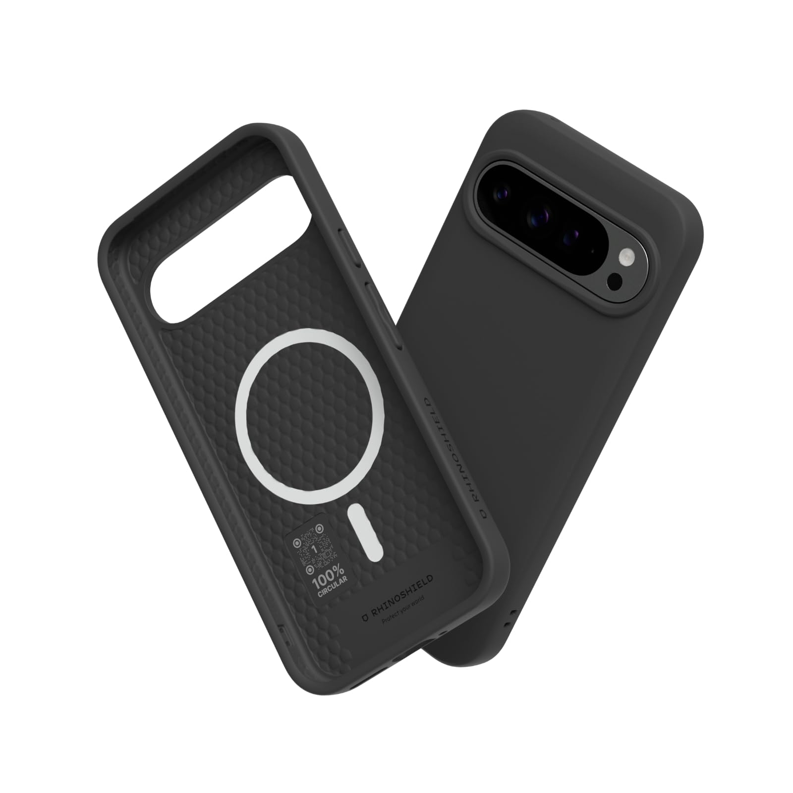 RHINOSHIELD SolidSuit Case Compatible with Magsafe for [Pixel 9 Pro XL] | Shock Absorbent Slim Design Protective Cover with Premium Matte Finish 3.5M / 11ft Drop Protection - Classic Black