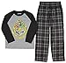 INTIMO Big Boys Harry Potter Hogwarts School Crest Raglan Pajama Set (8) Black