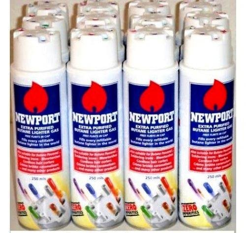 Newport Zero Extra Purified Butane Gas ((12 cans))