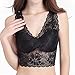 Sleep Koala Women's Sexy Lace Bralette Padded Bra Yoga Bralettes Wire Free Sleep Lingerie Black XXL (40B, 38C)