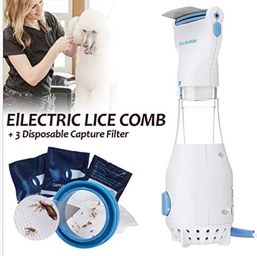 windyghy Head Vacuum Lice Comb Electric Capture Pet Filter Lice Treatment