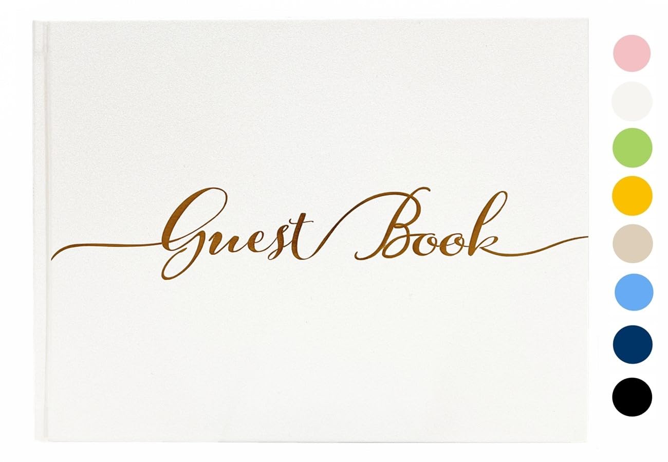 Photo 1 of BGHEOUYV Wedding Guest Book Polaroid Guest Book for Wedding and Baby Shower, 100 Pages Blank and Lined Bridal Shower Guest Book, Photo Guest Book Includes Clear Photo Corners Self Adhesive (White)