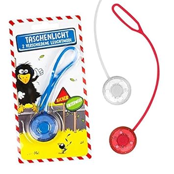 Taschenlicht mit 2 verschiedenen Leuchtmodi, Sicher unterwegs, Schultasche, Rucksack, Schlüsselanhänger