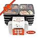 Home General 10x Premium Bento Box 3-Compartment Kitchen Food Storage Reusable Microwave Safe Meal Storage Food Containers Set With Lids. Excellent 3 Meal Food Prep. 100% LIFETIME Money Back Guarantee