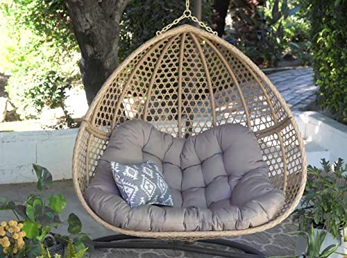 Amazon.com: Double 2 Person Hanging Egg Chair Resin Wicker Extra Wide