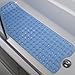 Bathroom Bath Shower Mat Vinyl Material Extra Long 39 x 15.5 Inches (Blue)