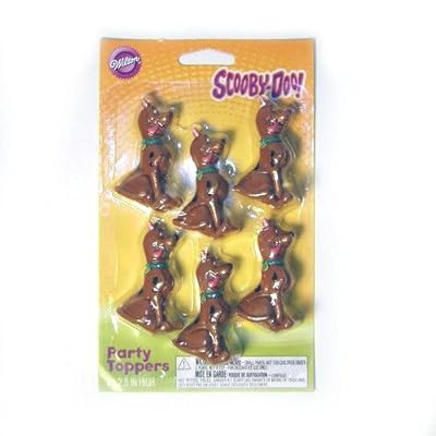 Scooby-Doo Cupcake Birthday Party Kit for 6 - Cake Topper Figures & Baking Cups, 2 Piping Bags, 2 6-Cup Baking Tins, 1 Steel Pastry Piping Tip, 6 Packs Stickers & Trading Card Packs