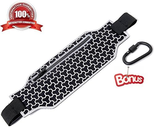 Running Belt - Waterproof Fanny Pack - Ultra Slim Sports Waist Bag fits iPhone 6S,7,8 plus,X, Samsung Galaxy S8+ ,S8 - Perfect For Men, Women, Hiking, Cycling, Travel, Workout, Sports(Black)