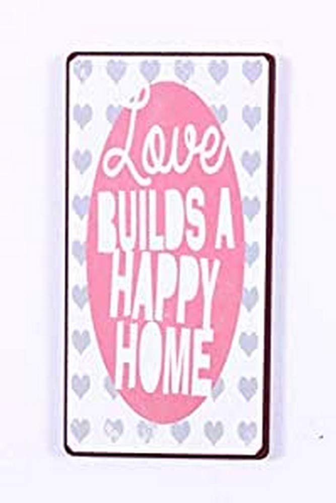 Decorative Fridge Magnet for Home Love builds a happy home 5cm x 10cm