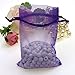 Bezall 50pcs Drawstring Organza Jewelry Candy Pouch Christmas Wedding Party Favor Gift Bags (3x4, Purple)