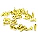 Guitar Bass Pickguard Screws Cover Plate Jack Mounting Screws for Strat Tele TL LP Guitar Golden Pack of 100