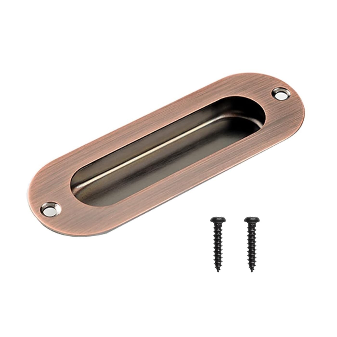 MiJunHD Recessed Flush Door Handles Stainless Steel Cabinet & Furniture Door Pulls Red 120 * 40mm Round Handles/Pulls for Interior & Closet Doors — image 1