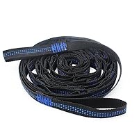 RocDai Hammock Straps, 14 Loops Combined 10 ft Long, 2000 LBS Heavy Duty, Lightweight, Easy Setup, Fits All Hammocks(Blue)
