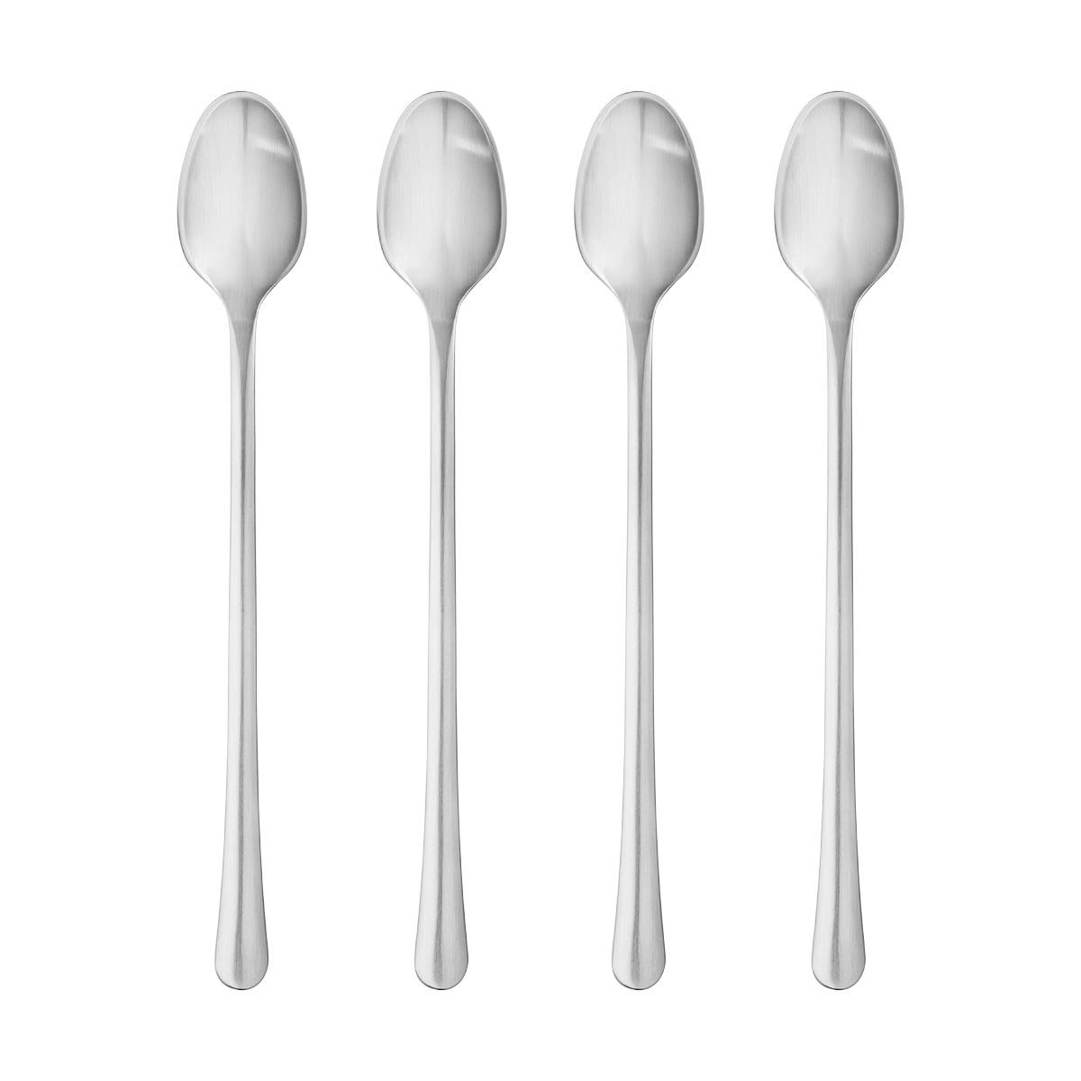 Georg Jensen Copenhagen Caffe Latte Spoon Set - Dishwasher Safe - Matte Stainless Steel Cutlery by Grethe Meyer - Pack of 4