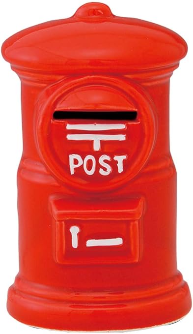 Amazon ポスト貯金箱 赤 11 6 X 6 8 X 6 8cm 貯金箱 置物 郵便 かわいい 贈り物 せともの本舗 置物 オブジェ