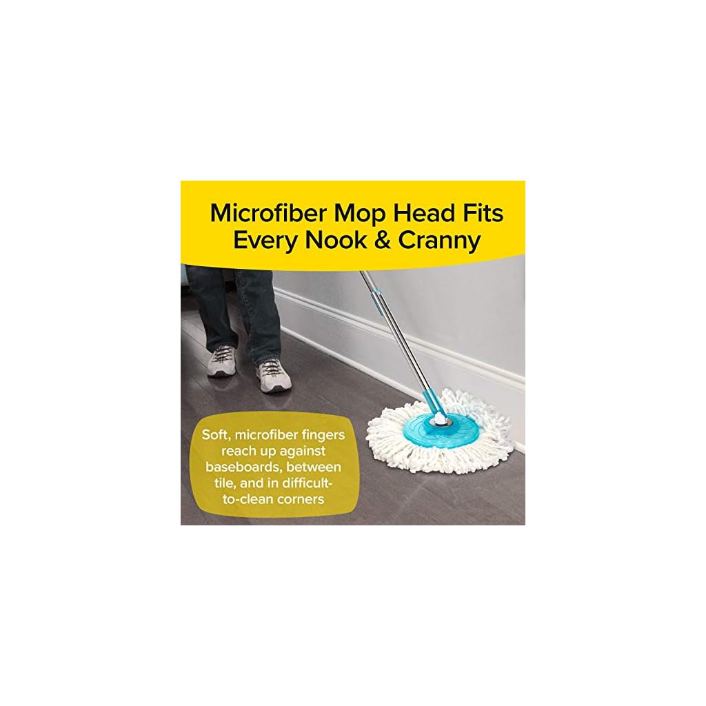 Hurricane 360 Spin Mop by BulbHead with Original Lightweight Washable