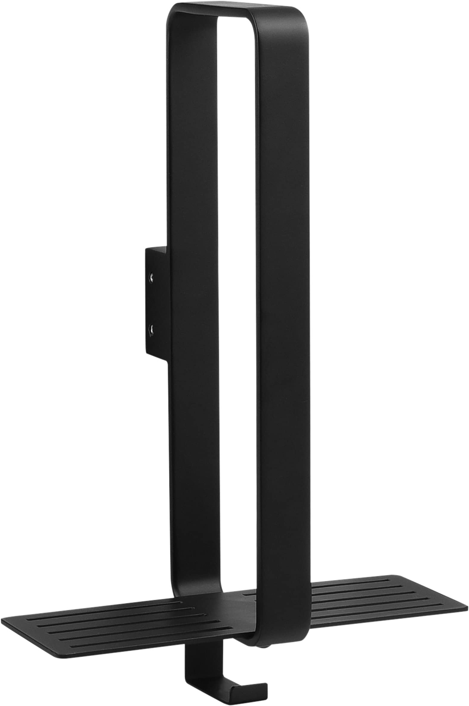 Cornat T319662 Black Edition Towel Rail for Hanging on Shower Walls and Wall Mounting Space for up to 4 Towels with Integrated Hook Stainless Steel Towel Rack