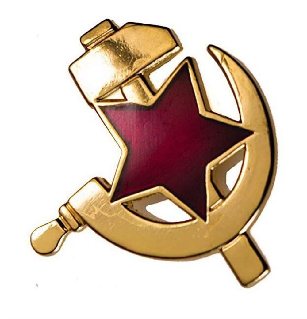 KAWADU Soviet communism badge USSR red star pin sickle and hammer brooch Union Pin Badge