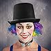 4 Packs Funny Party Hats Black Felt Top Costume Hat Costume Party Accessory for Men and Women Unisex