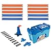 Hot Wheels Track Builder Multi Loop Box Ultimate Storage 1 Feet of Track, Connectors, Launcher, Diecast Car, Portable…
