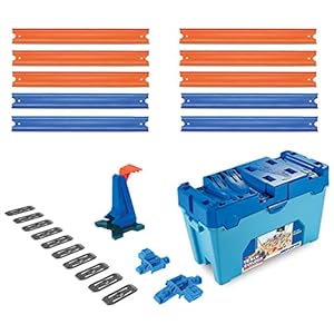 Hot-Wheels-FLK90-Builder-Multi-Loop-Box-Playset-and-Connectable-Track-Play-Set-with-Diecast-Car-Amazon-Exclusive Hot Wheels Track Builder Multi Loop Box Ultimate Storage 1 Feet of Track, Connectors, Launcher, Diecast Car, Portable…