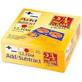 24 Game Add and Subtract Math Card Game, 96 Cards, Grades 2 and Up | Addition and subtraction primer; make the target number from four numbers, self-checking, for grades 2 and up.