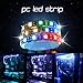 SATA Power RGB LED Strip Light for Desktop Computer Case with 17 Key RF Wireless Remote, SMD 5050 RGB, DC 12V, Light Strip Kit, flexible led strip for PC Computer Mid Tower Decorations, 4.92ft(60inch)