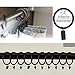 33-Pack 1.5 Inch Black Matte Metal Curtain Rings with Clips (1.5