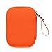 External Hard Drive Case, BUBM soft Carrying Travel Case for 2.5-Inch Portable External Hard Drive/Portable Hard Drive Protection Box Case/Electronics Travel Organizer/Cable Bag-Orange