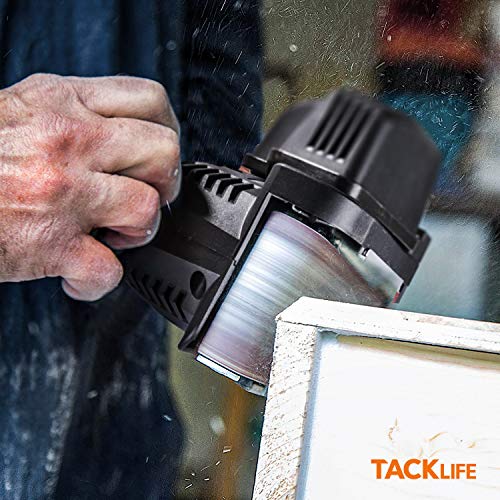 TACKLIFE Lijadora de Banda, 600W Lijadora El¨¦ctrica, 13 Lijas 75x457mm, 6 Velocidad 360-560RPM, 2 Adaptadores de… - Imagen 6