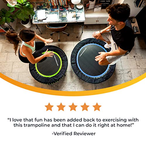 Leaps and ReBounds Mini Trampoline for Adults And Kids Rebounder with