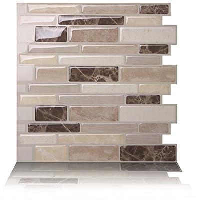 Tic Tac Tiles - 12" x 12" Premium Anti Mold Peel and Stick Wall Tile in Polito Bella