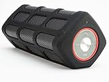 Portable Waterproof Bluetooth Wireless Speaker with PowerBank 5200mAh Rechargeable Battery,20 Hours Playtime, Powerful Surround Hi-fi Sound with Enhanced Bass,Pairs with All Bluetooth Devices(Black)