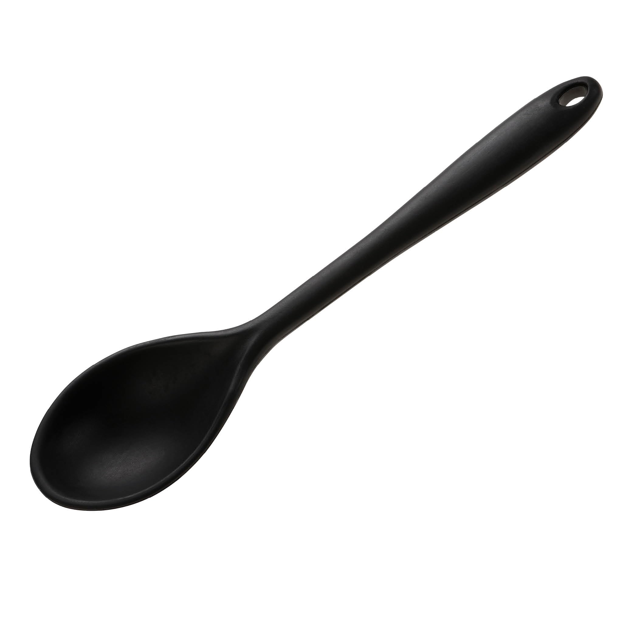 Wiltshire Silicone Serving Spoon, Cooking Spoon, Heat-Resistant Utensil, Non-Stick, Non-Scratch, Midnight Black, 27x6.2x2.5cm