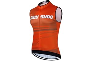 SUDUSUDO Men's Cycling Jersey Sleeveless Tops Clothing Bike Shirts Vest Breathable Bicycle Clothing Jacket