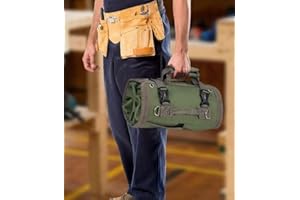 Portable Tool Storage Box-Tool Bag Roll Up, Multiple Compartments & Pockets for Tool Storage, Tool Organizer for Men Women,Ca