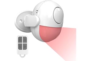 AMHEY 125dB Motion Sensor Alarm Indoor: Wireless Motion Detector Alarm with Siren (328ft Remote Control, Battery Operated) Portable Door Chime Bell Alert Burglar for Shop Home Shed RV