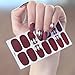 WOKOTO 6 Sheets Nail Polish Sticker Decals Full Nails Manicure Diy Nail Art Polish Strips Wraps For Wedding,Party,Shopping,Travelling With Nail Files Kit
