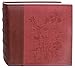 Golden State Art Photo Album holds 4x6 200 Horizontal Pictures with Memo Space, Leather Vintage Cover for Wedding Family Christmas(Red)