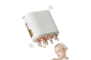 Zilynhom Hair Oil Applicator Comb, Smooth Root Comb Applicator Bottle for Scalp Oil, Anti Hair Loss Lotion Dispenser, Anti-leak, 6ML Scale Control, USB Rechargeable,for Salon Care, Oily/Greasy hair