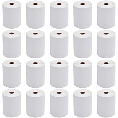 FungLam 4x6 Direct Thermal Shipping Labels, 20 Rolls with 250 Labels/Roll, 1'' Core, Compatible Zebra 2844 ZP-450 ZP-500 ZP-505