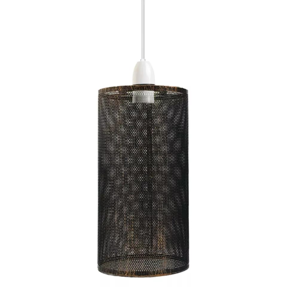 Modern French Gold Crystal Pendant Light Shade, Jewels Modern Easy Fit Round Drum Pendant Lampshade Crystal Ceiling Light for Kitchen Island (Brushed Copper 2)