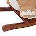 Rocking Horse Plush Animal on Wooden Rockers with Seat & Seat Belt and Sounds, Ride on Toy for Babies 1-3 Years, by Happy Trails - Brown (Renewed)