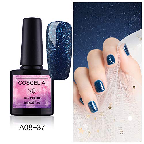 Fashion Zone 8 Colors Gel Nail Polish Starter Kit with 24W UV LED Nail Dry Lamp, Base Top Coat Home Manicure Tool Sets