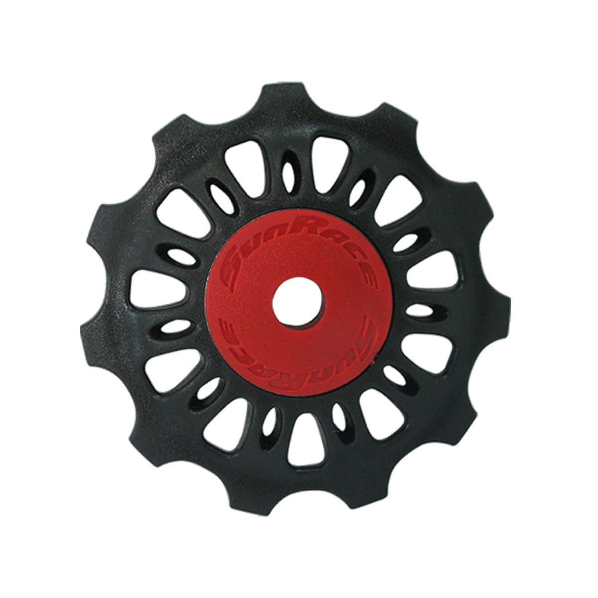 Sunrace Plastic Jocky Wheel Set - Black/Red, 11T