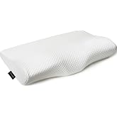 EPABO Contour Memory Foam Pillow Orthopedic Sleeping Pillows, Ergonomic Cervical Pillow for Neck Pain - for Side Sleepers, Back and Stomach Sleepers, Free Pillowcase Included (Firm &amp; Queen)