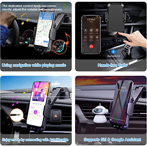SOYUKI(Safe Driving) Bluetooth FM Transmitter car Phone Mount,Long Arm