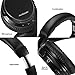 Ausdom Lightweight Stereo Wired Wireless Headset Bluetooth 4.0 EDR Over Ear Audiophile Headphones, Deep Bass with Microphone and Volume Control for PC Mac Computers Cell Phones - Black