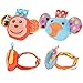 ThinkMax Baby Rattle, 4PCS Baby Wrist Rattle and Foot Rattles Finder Socks Set, Developmental Soft Animal Rattles Infant Baby Toys (Monkey and Elephant)