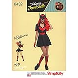 Simplicity Pattern 8432 H5 Misses' DC Comics Bombshell Batwoman Costume Sewing Pattern, Size 6-14
